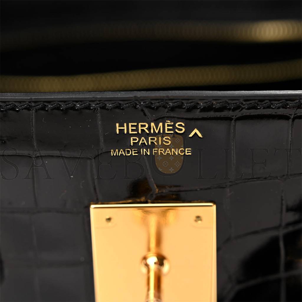 HERMES MASTER NOIR BLACK GHW NILOTICUS CROCODILE BIRKIN 30 HANDBAG (30*22*16cm)